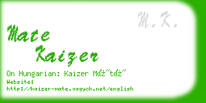 mate kaizer business card